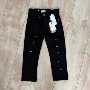 Evolution in Design Black Distressed Jeans NWT Size 3 Slim
